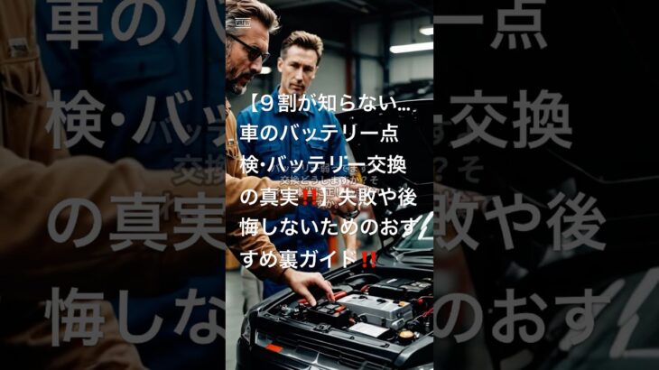 🔥【9割が知らない…車のバッテリー点検・交換の真実】🔥 #新車 #中古車 #車検 #点検整備 #カーバッテリー交換 #車屋#ディーラー #量販店 #おすすめ #カーバッテリー寿命 #バッテリー上がり