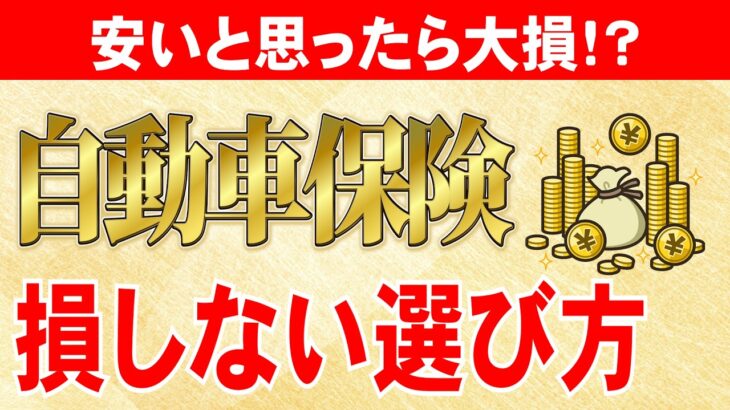 【値段だけ見たらやばい】あなたに合った自動車保険の選び方