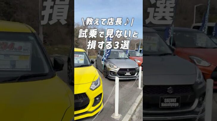 『試乗で見ないと損する3選』を店長が伝授！✨