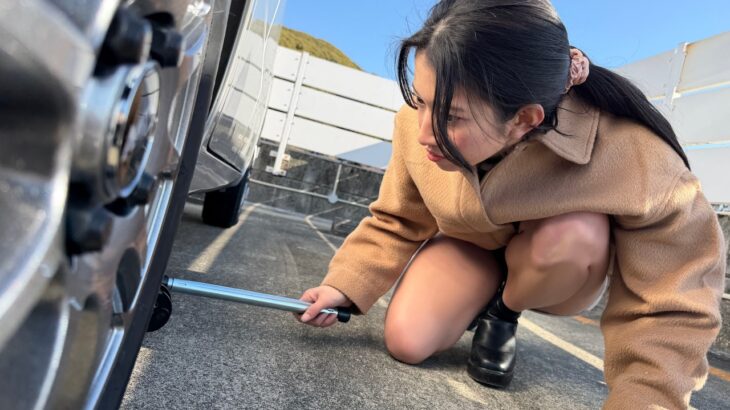 【車編】タイヤ交換を女ひとりでした　あんずGT-R #タイヤ交換