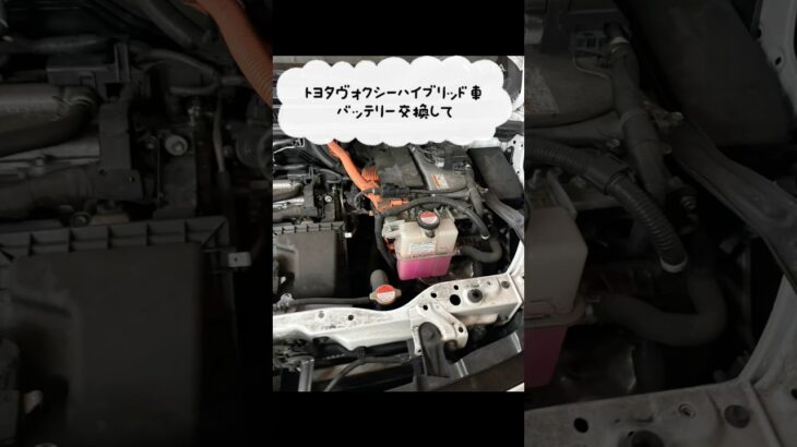 #自動車整備 トヨタ ヴォクシーハイブリッド車のバッテリー交換　補機　HVどっち
