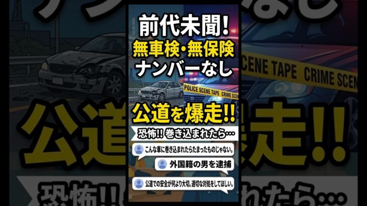 ナンバーなし、無車検、無保険の車発見される… #shorts