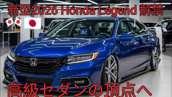 2026 Honda Legend 新型フラッグシップ登場圧倒的ラグジュアリーと次世代ハイブリッド最先端Honda SENSING搭載高級セダンの未来を切り開く一台