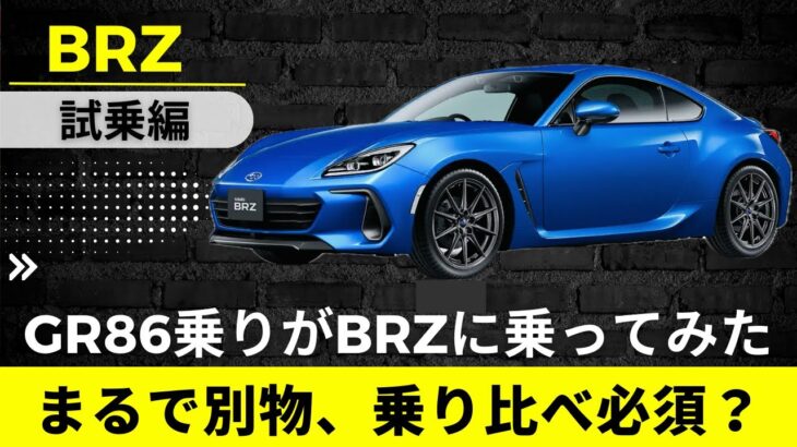 【BRZ】GR86乗りがBRZに乗ってみた　まるで別物、乗り比べ必須？【SUBARU BRZ】