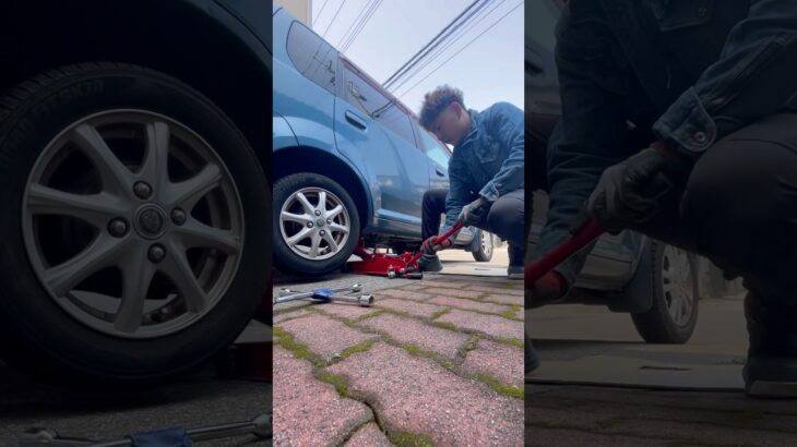 新潟市東区で出張タイヤ交換🛞車種はオッティー🚗「お店に行く時間ゼロ」自宅でサクッと交換完了✨忙しい方・小さなお子様がいる方にも大好評！出張タイヤ交換はお任せください