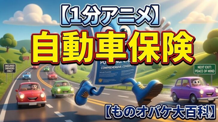 【1分アニメ】自動車保険【ものオバケ大百科】