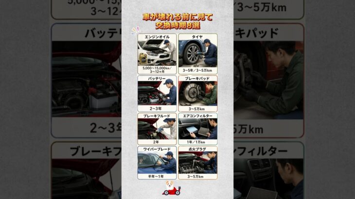 車が壊れる前に見て交換時期8選                                                     #車のメンテナンス #部品交換 #交換時期