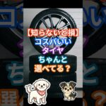 【知らないと損】コスパいいタイヤちゃんと選べてる？タイヤ,タイヤ交換,タイヤ選び,コスパタイヤ,ウェット性能,グリップ,車雑学,車知識,整備知識,安全運転,雨の日運転,タイヤレビュー,ネット購入