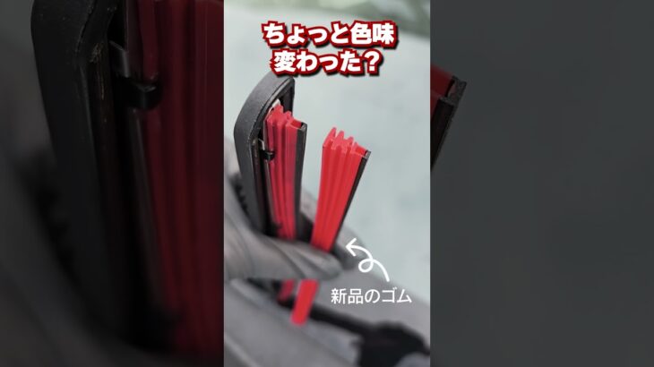 赤いワイパー、記録的な猛暑も、凍てつく冬も乗り越え1年半使い続けたところ…