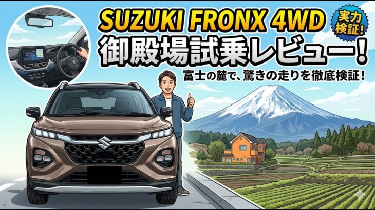 SUZUKIフロンクス4WDで御殿場試乗レビュー！3ナンバーなのに最小回転半径4.8m！街乗り最強のSUV