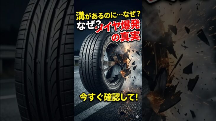 【警告】100％命に関わるバーストするタイヤの共通点  #車の雑学 #automobile #タイヤ交換 #自動車整備 #shorts