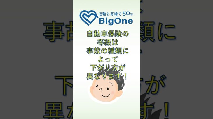 自動車保険の等級は事故の種類によって下がり方が異なります！
