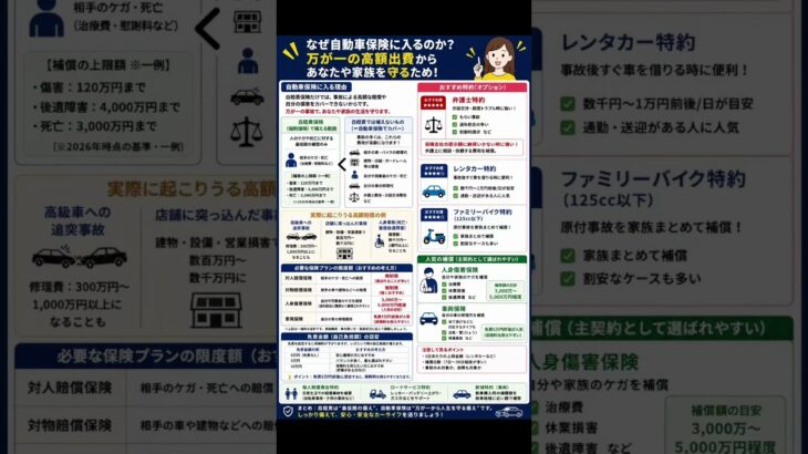 自動車保険、適当に入ると危険です