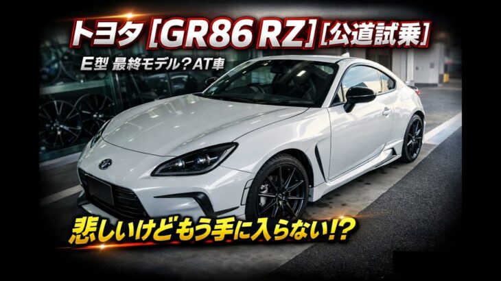 トヨタ【GR86 RZ】[公道試乗]E型最終モデル？ AT車　悲しいけどもう手に入らない！？