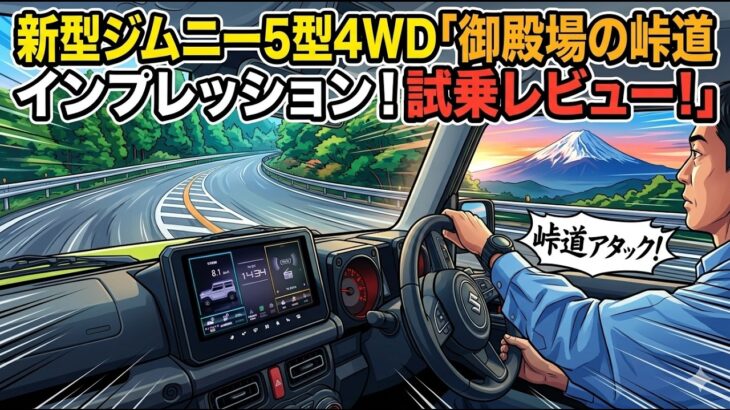 新型ジムニー5型4WD「御殿場の峠道インプレッション！試乗レビュー！」