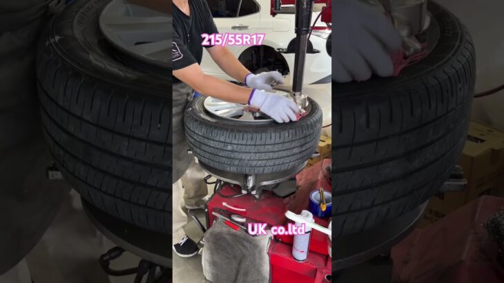 タイヤ交換215/55R17#コンチネンタル#野木町#古河市#UK#車のUK