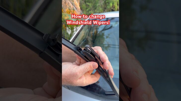 How to replace windshield wiper blades on your car.  How to change windshield wipers #shorts