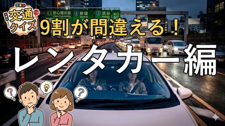 【交通ルールクイズ】全5問！レンタカー編 借りた車でやりがちなNG行動！知らずにやると人生暗転！？