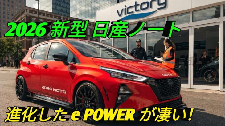 2026 日産ノート新型 e POWER 完全公開未来デザインと最新技術が進化燃費も走りも驚異のコンパクトカー