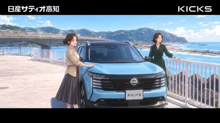 新型キックスと素敵な毎日を（アニメver.）｜日産サティオ高知