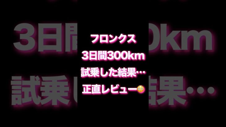 フロンクス長距離試乗正直レビューその1