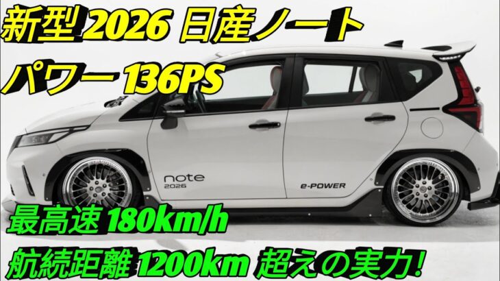 2026 日産ノート 完全公開新世代 e POWER の実力驚異の低燃費と先進技術コンパクトカーの新基準へ！
