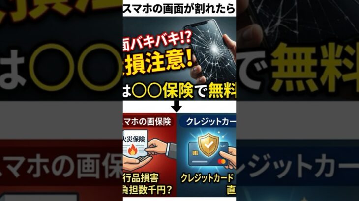★スマホの画面が割れたら、まずは〇〇を確認しろ！＃あの保険＃カバーできる