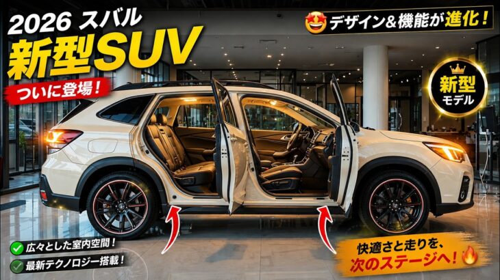 2026年スバル新型SUV – 革新的デザイン、ハイブリッド性能、次世代安全技術のすべて 🚗🔥