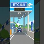 【高速道路ETCレーン】料金所を通過する車とETC専用ゲート｜交通・自動車・インフラ動画素材