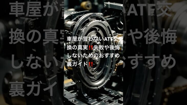 車屋が言わないATF交換の真実 #中古車 #新車 #オートマオイル交換 #オートマオイル交換時期 #CVTフルード交換 #変速ショック #ATF 上抜き 下抜き  #AT滑り #CVT滑り