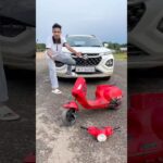 Dekho Abaro Rc Mini Laal Vaspa Scooter and Suzuki Fronx Car Testing 😍