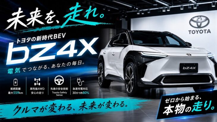 【2026年最新】トヨタ bZ4X 徹底レビュー！未来のEV SUVを完全解説 (2026