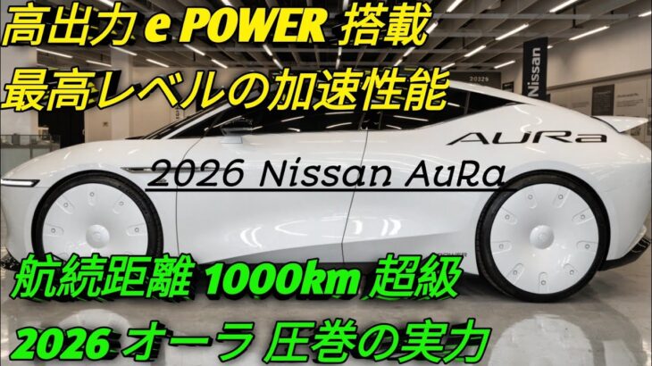 新型 2026 日産オーラ e POWER驚異の低燃費と力強い加速プレミアムコンパクトの新基準最新技術を徹底レビュー
