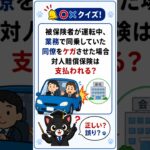 自動車保険vol.12　黒猫先生と学ぶ損害保険一般試スキマ時間に○×クイズで学習#損害保険一般試験#火災保険#保険募集人#資格試験#黒猫先生#ショート動画#保険クイズ#FP学習#YouTubeショート