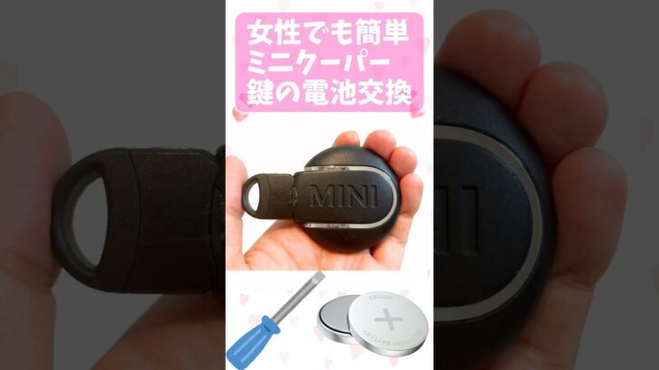 ミニクーパー　鍵の電池交換