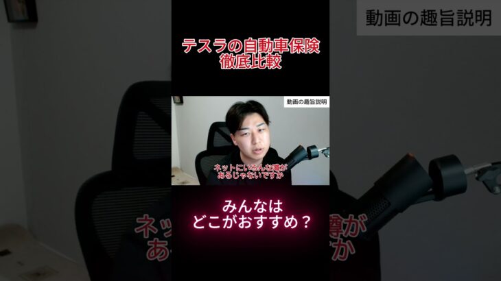 テスラの自動車保険どこがお得？ #テスラ #tesla #自動車保険