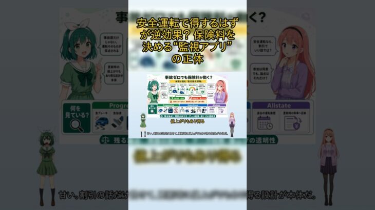 安全運転で得するはずが逆効果？ 保険料を決める“監視アプリ”の正体 #Shorts