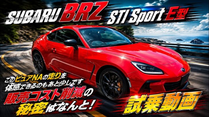 E型試乗動画！結論！スバル史上最高のボクサーNA「BRZ  STI Sport 」この価格で提供出来る秘密！ピュアNAを味わえる最後のモデルです！＃BRZ  ＃ZD8 #スバル