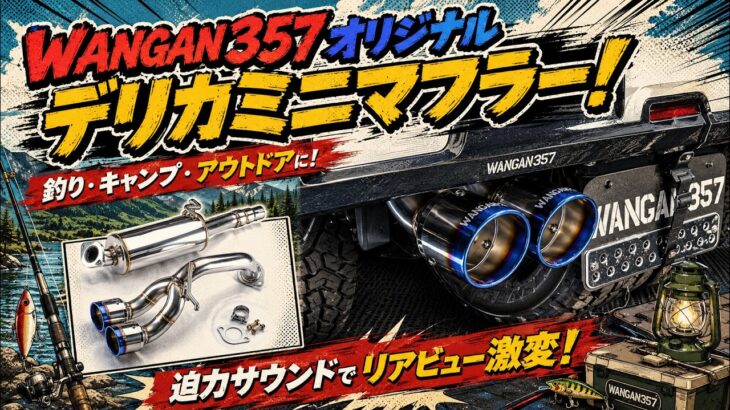 【デリカミニ マフラー】WANGAN357専用マフラー取り付け解説！車検対応カスタムパーツ紹介 #b38a #デリカミニ #wangan357