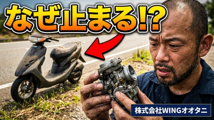 3人乗りのジャイロXのキャブ交換して試乗に出たら・・・。止まった。株式会社WINGオオタニ