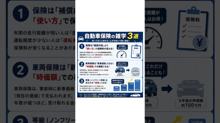 自動車保険の雑学3選 #仕事 #automobile #雑学 #美容 #車