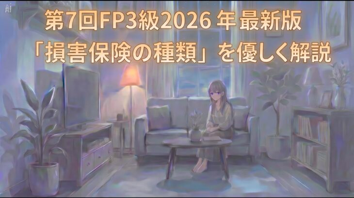 FP3級　2026年最新版　第7回「損害保険の種類」