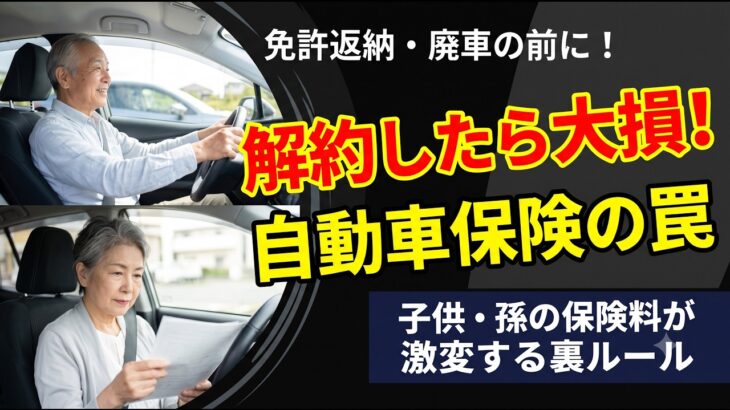 『免許返納・廃車の前に！自動車保険の罠』