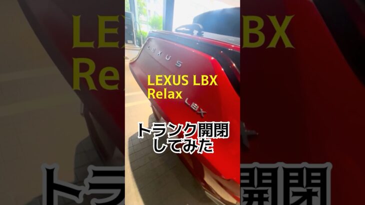 【LEXUS LBX】Relax｜トランク開閉してみた #shorts