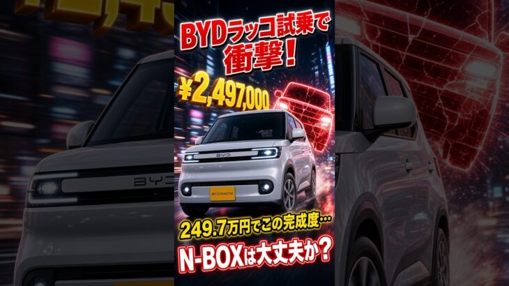 【黒船襲来】BYDラッコ試乗で衝撃！249.7万円でこの完成度…N-BOXは大丈夫か？