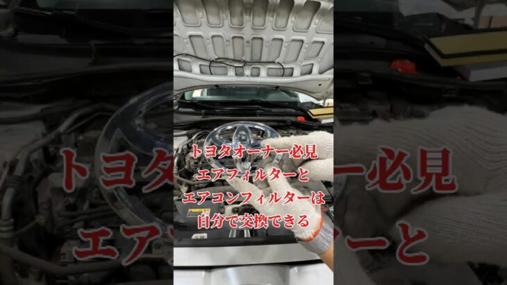 トヨタオーナー必見 エアフィルターとエアコンフィルターは自分で交換できる···  #愛車紹介 #雑談