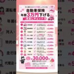 自動車保険 年間3万円下げる見直しチェックを紹介