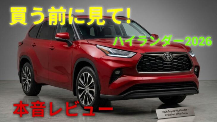 【ついに公開】2026年型トヨタ・ハイランダー 徹底試乗レビュー!新型ターボエンジンと最新装備を全解説
