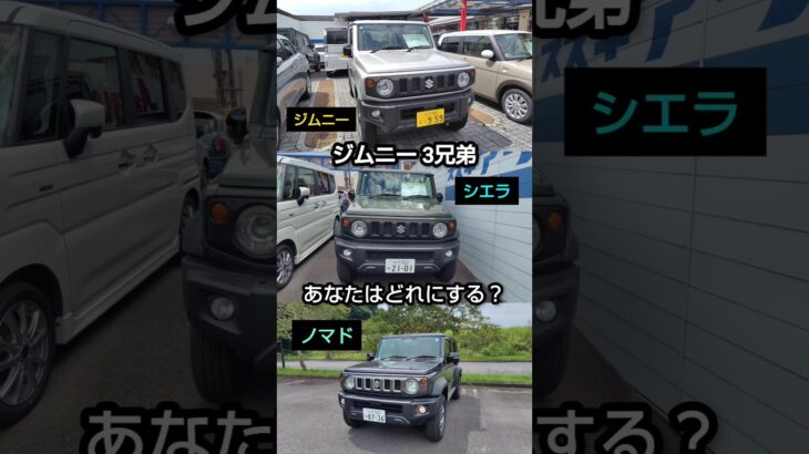 ジムニー 三兄弟の違い！