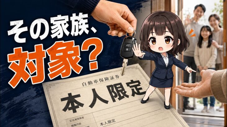 自動車保険｜帰省で家族が運転する前に見る3つの条件